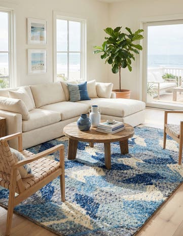 6' 7 x 9' 4 Hand Knotted Darya Wool Rug