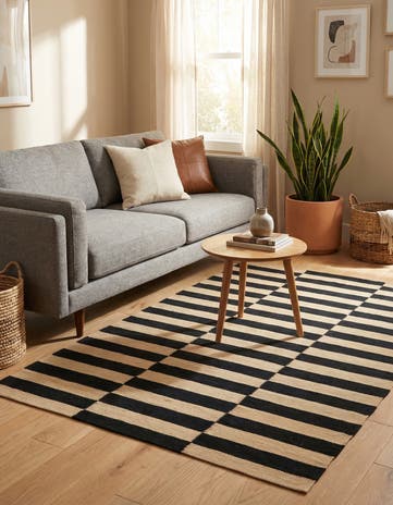 3' 4 x 4' 10 Hand Woven Kilim Modern Wool Rug