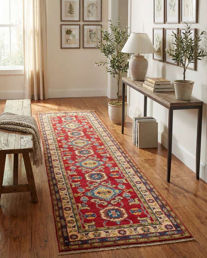 2' 9 x 9' 9 Hand Knotted Kazak Runner Rug