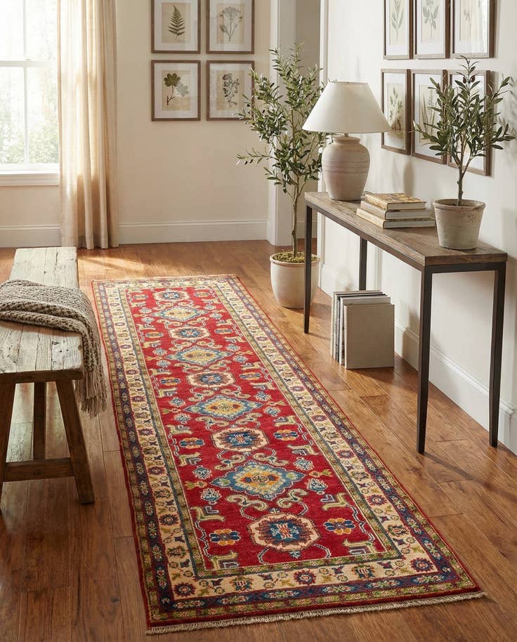 Detail image of 2' 9 x 9' 9 Hand Knotted Kazak Runner Rug