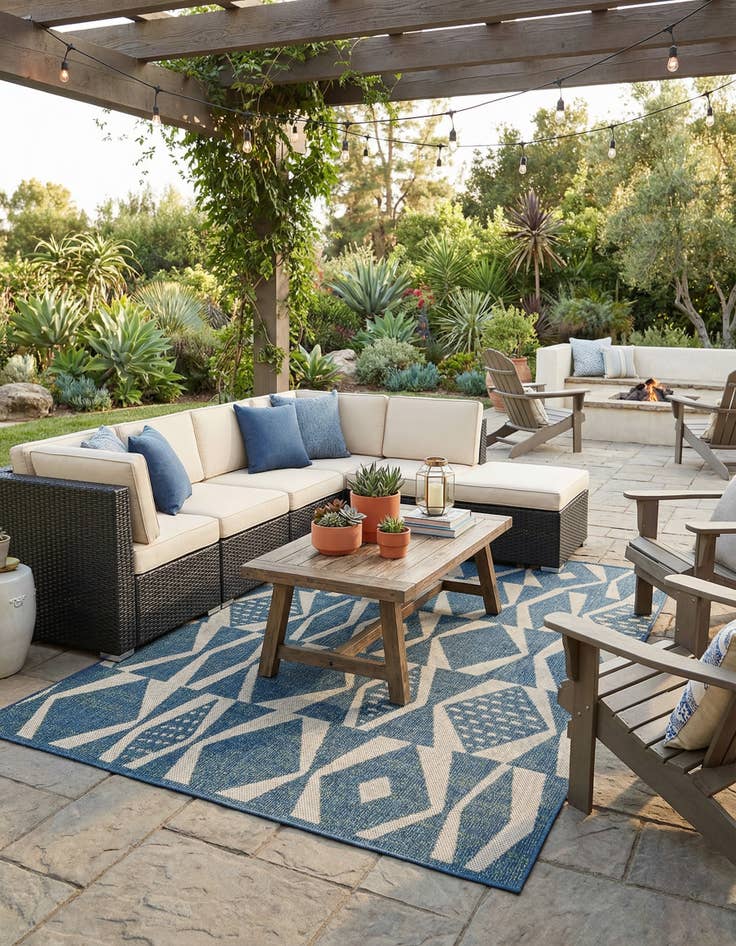 Detail image of 5' x 7' 7  Washable Baja Indoor / Outdoor Rug