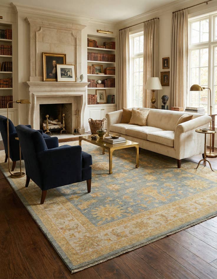 Detail image of 8' 5 x 11' 2 Kaizar Wool Rug