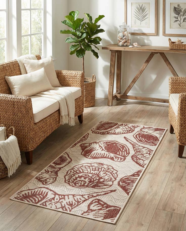 Detail image of 2' x 4' Easy-Clean Coastal Indoor / Outdoor Runner Rug