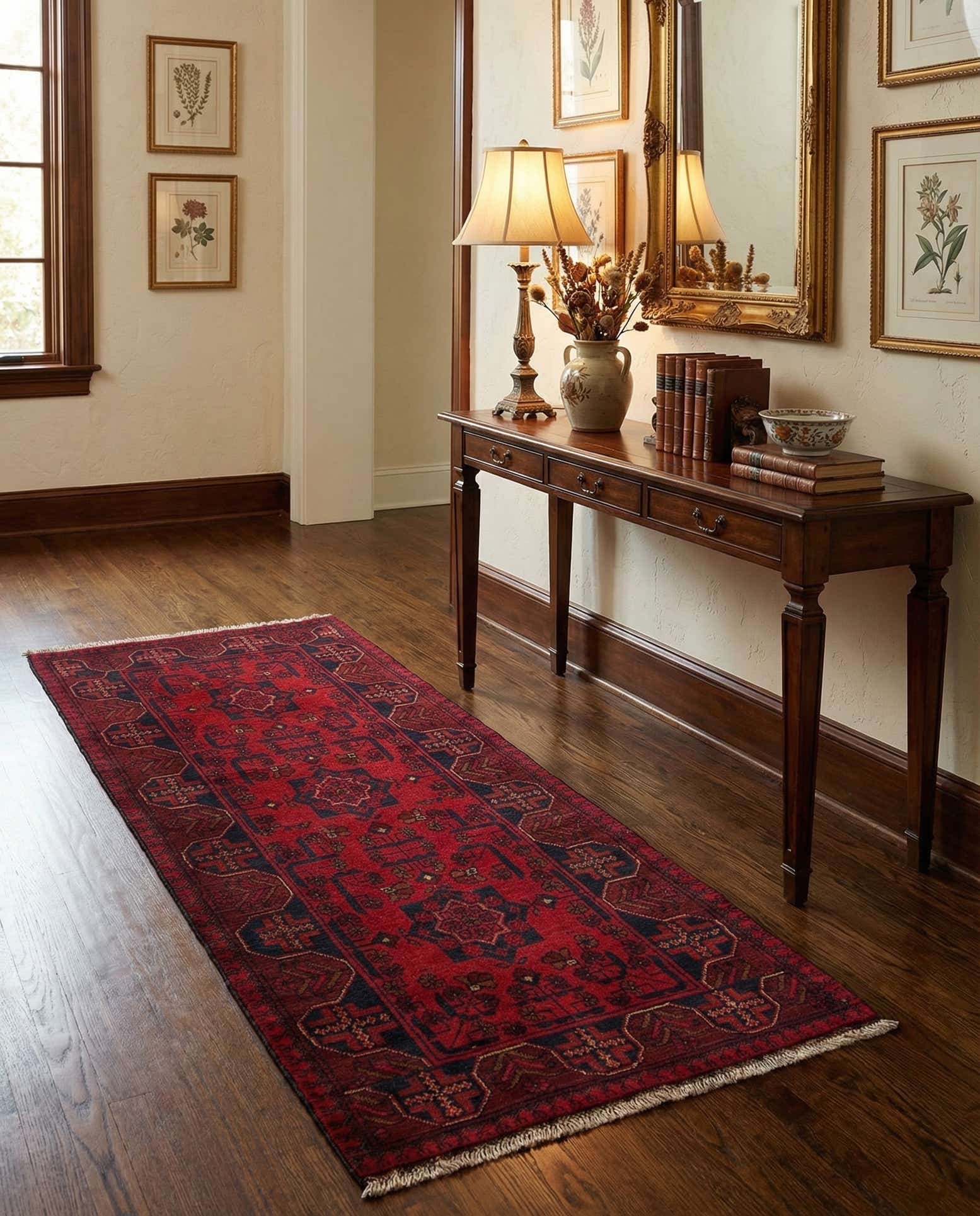 2' 6 x 6' 7 Hand Knotted Khal Mohammadi Wool Runner Rug