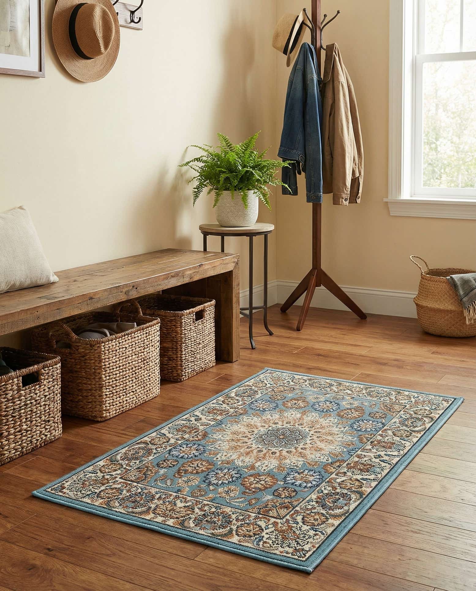 2' x 3' 1 Easy-Clean Traditional Indoor / Outdoor Rug