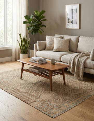 5' 7 x 7' 9 Hand Woven Kilim Modern Wool Rug