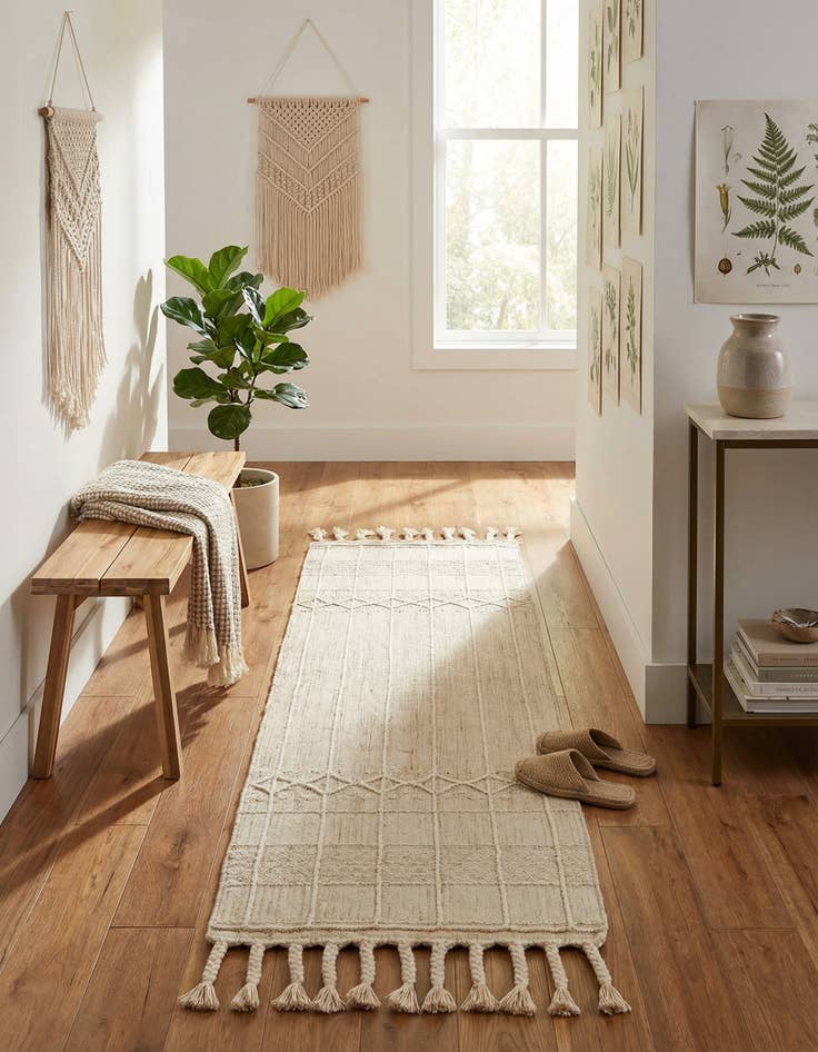 Detail image of 2' 2 x 6' 7  Washable Eco Bohemian Indoor / Outdoor Runner Rug