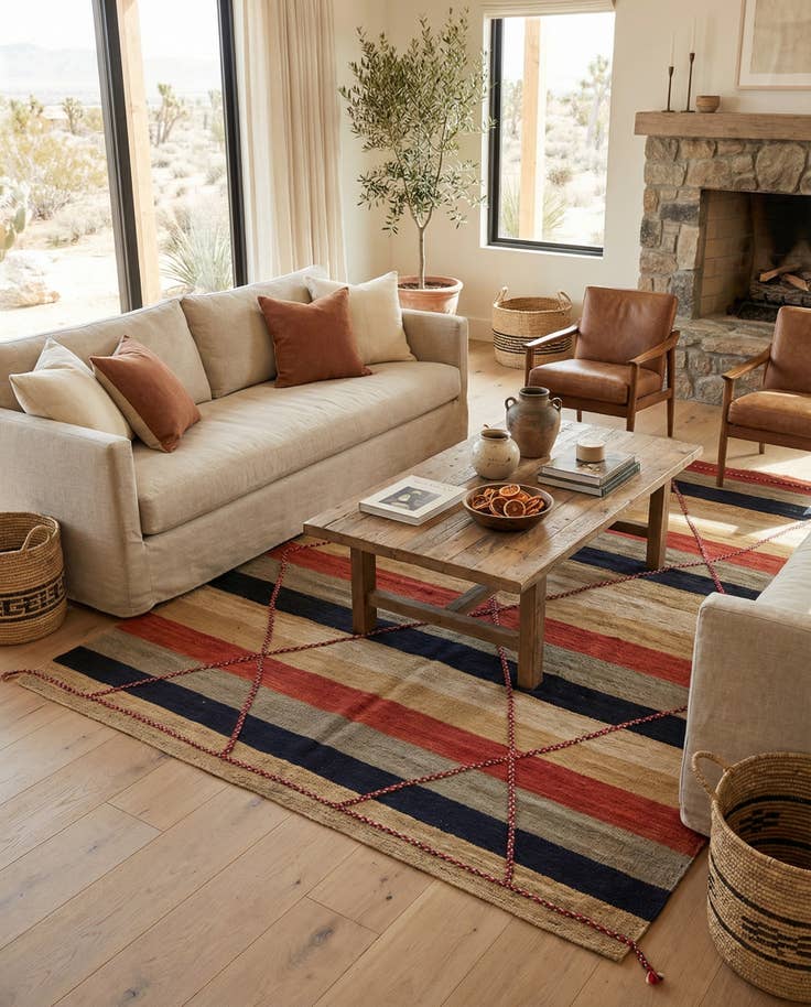 Detail image of 7' 2 x 11' 4 Hand Knotted Moroccan Wool Rug
