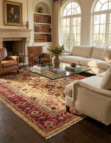 5' 8 x 7' 11 Hand Knotted Ziegler Wool Rug