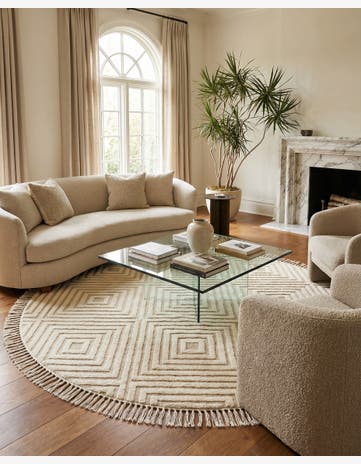 6' 3 x 6' 3 Hand Knotted Darya Round Rug