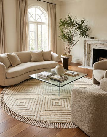 6' 3 x 6' 3 Hand Knotted Darya Round Rug