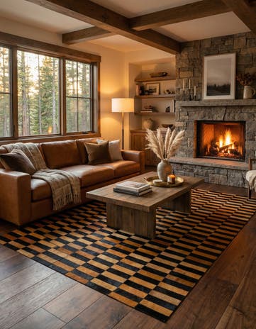 4' 11 x 8' Cowhide - Patchwork Rug