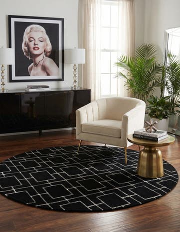 6' x 6' Marilyn Monroe™ Glam Deco Round Rug