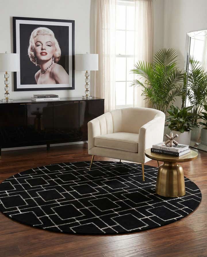 6' x 6' Marilyn Monroe™ Glam Deco Round Rug