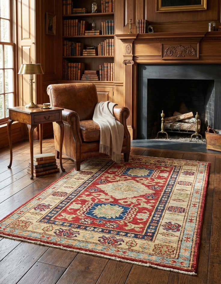 Detail image of 2' 9 x 3' 10  Hand Knotted Kazak Oriental Rug