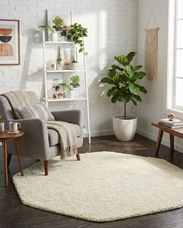  4' x 4' Everyday Shag Octagon Rug