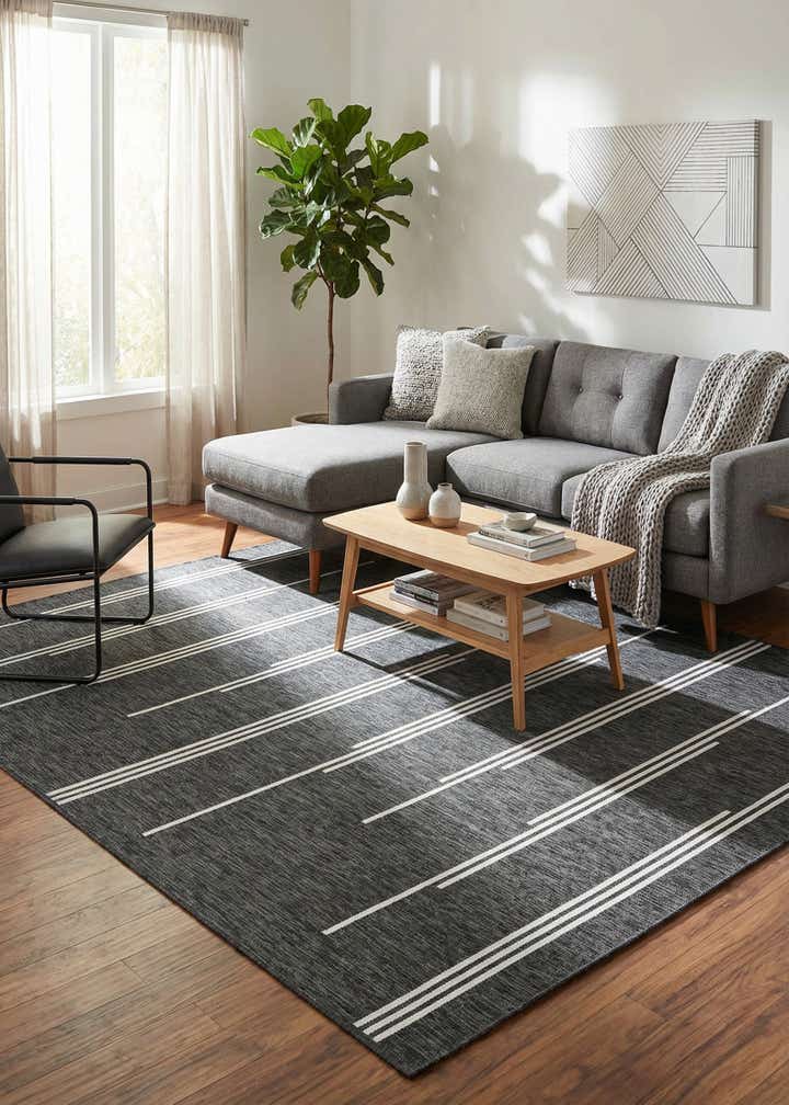 9' x 12' Easy-Clean Modern Indoor / Outdoor Rug