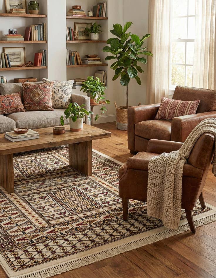 Detail image of  5' 3 x 7' Bokhara Rug