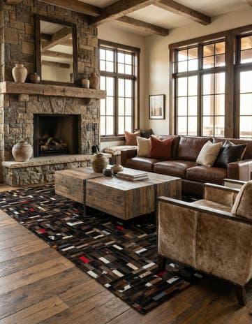 5' 1 x 8' 1 Cowhide - Patchwork Rug