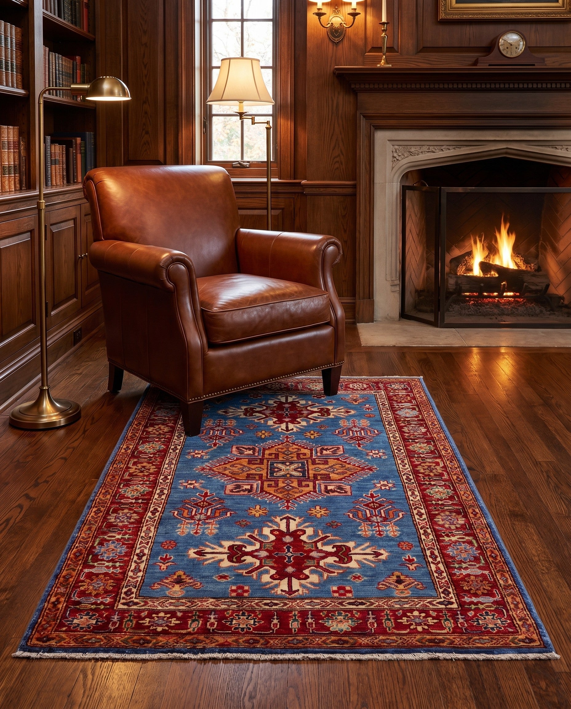 3' 7 x 5' Hand Knotted Kazak Rug