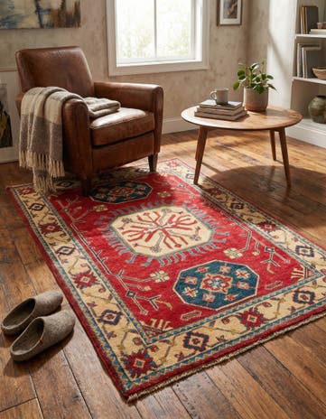 3' 4 x 5' Hand Knotted Kazak Rug