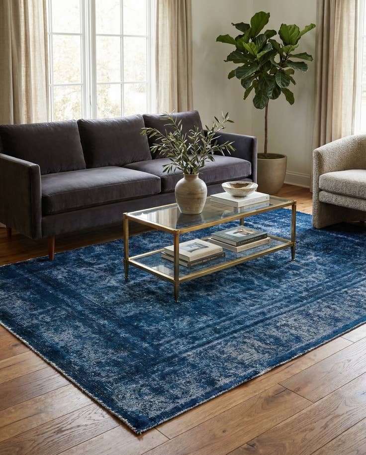 Detail image of 4' 6 x 8' 4 Hand Knotted Ultra Vintage Persian Wool Rug