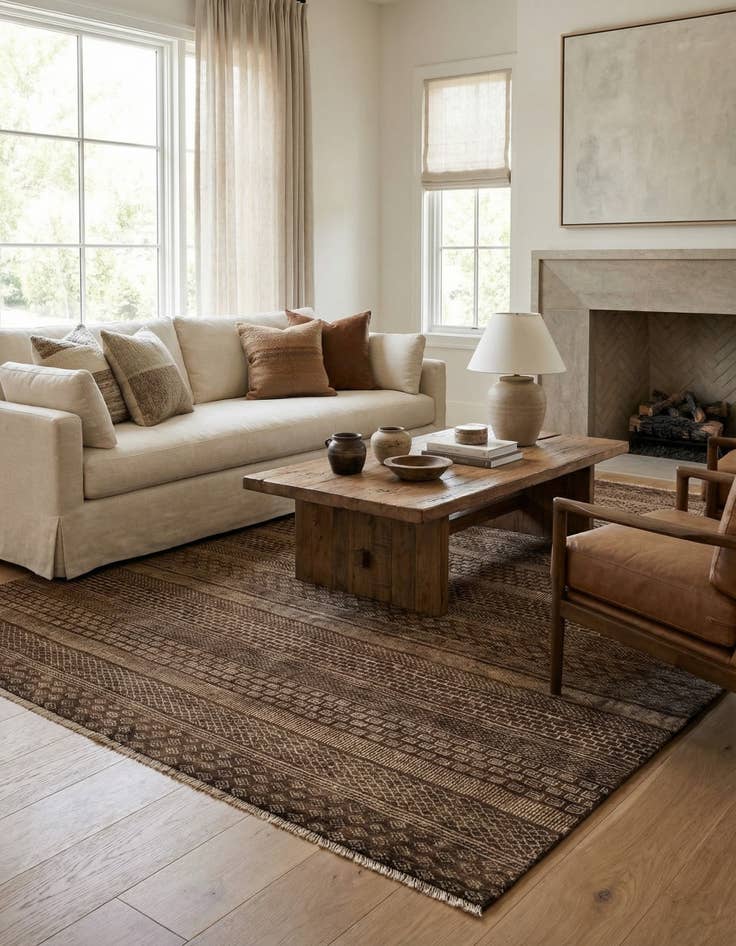 Detail image of 5' 8 x 8' 2 Juma Wool Rug