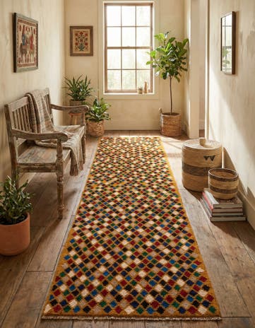 2' 9 x 9' 6 Hand Knotted Balouch Wool Runner Rug