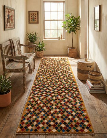 2' 9 x 9' 6 Hand Knotted Balouch Wool Runner Rug