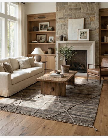 4' 3 x 6' Hand Woven Kilim Modern Wool Rug