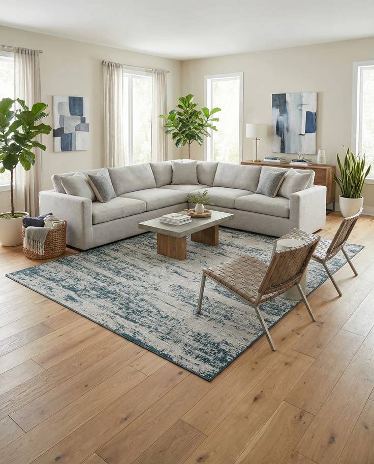 Detail image of 10' x 14' Easy-Clean Modern Indoor / Outdoor Rug