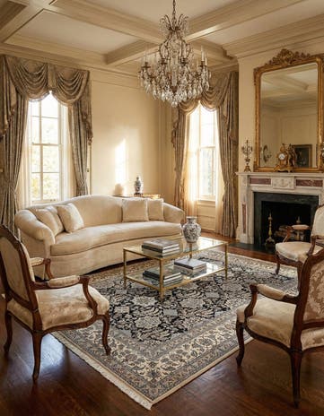 7' x 10' 3 Hand Knotted Nain Rug