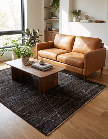4' 9 x 6' 4 Hand Knotted Moroccan Wool Rug