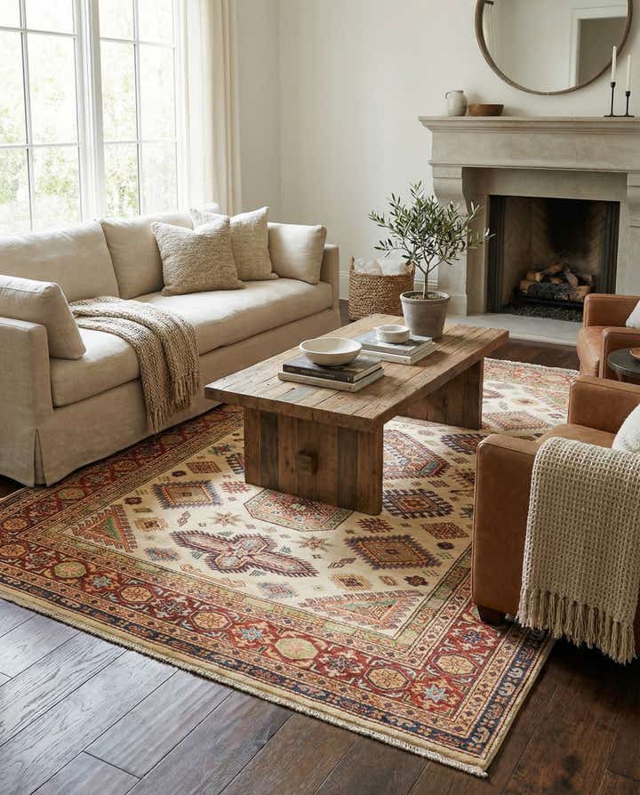 5' 6 x 7' 9 Hand Knotted Kazak Oriental Rug