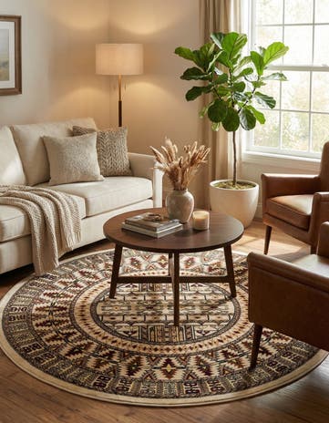 6' x 6' Bokhara Round Rug