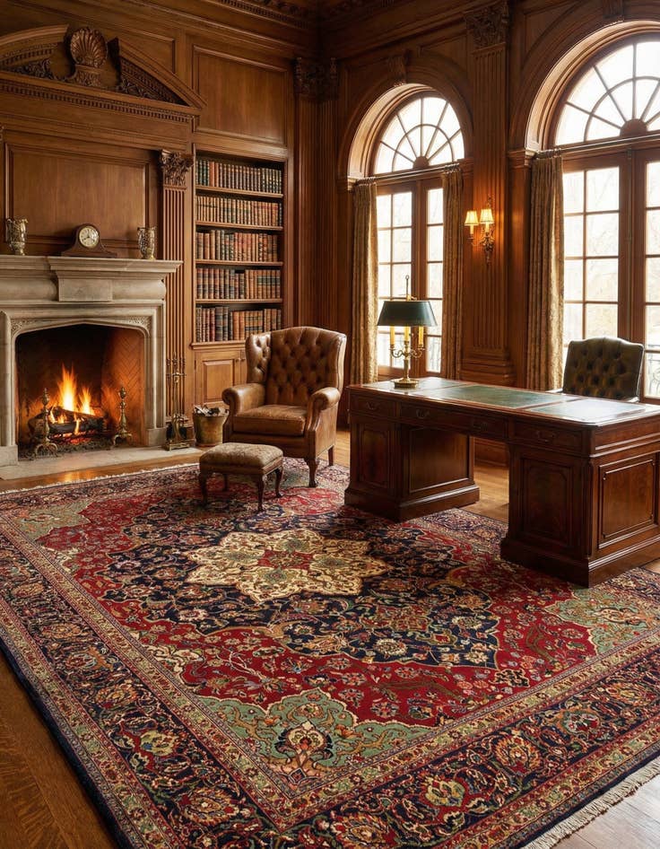 Detail image of 9' 11 x 12' 10 Tabriz Wool Rug