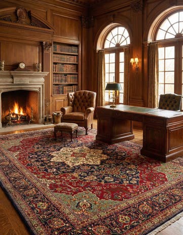 9' 11 x 12' 10 Tabriz Wool Rug