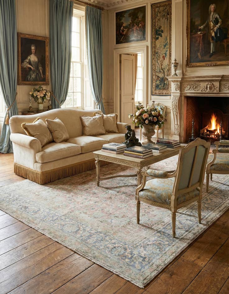 Detail image of 9' 10 x 14' 1 Vintage Royal Wool Rug