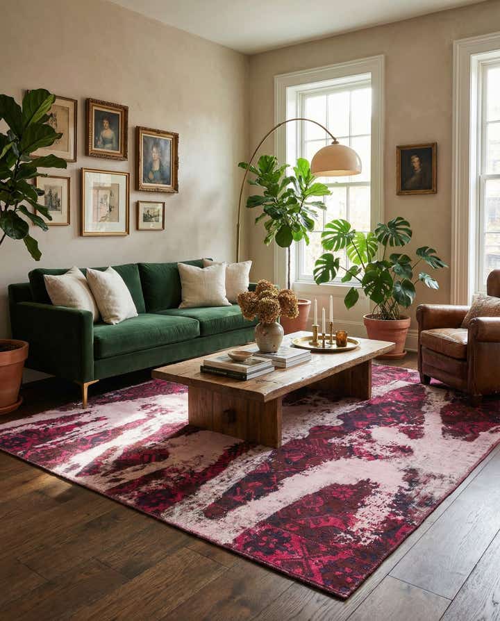 6' 5 x 6' 10 Hand Knotted Ultra Vintage Persian Wool Square Rug