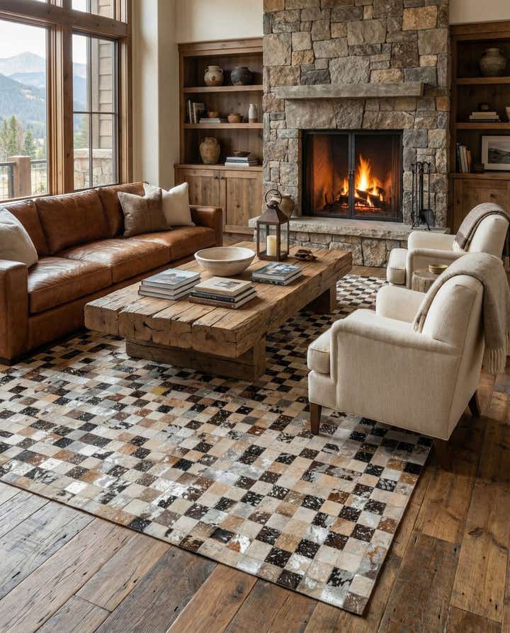 8' 1 x 9' 9 Cowhide - Patchwork Rug