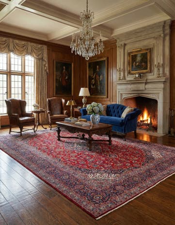 9' 7 x 13' 3 Kashan Rug