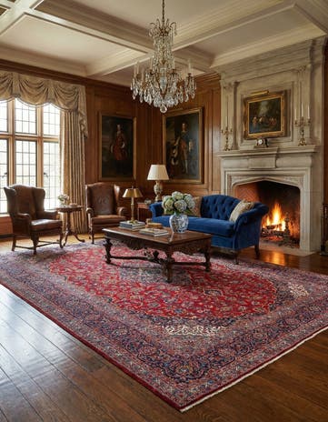 9' 7 x 13' 3 Kashan Rug