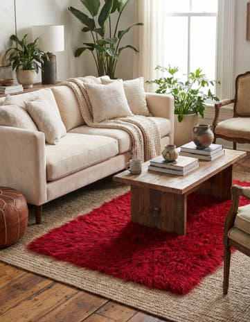2' 5 x 4' 8 Hand Knotted Moroccan Wool Rug