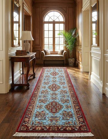 2' 8 x 12' 10 Hand Knotted Qom Persian Runner Rug