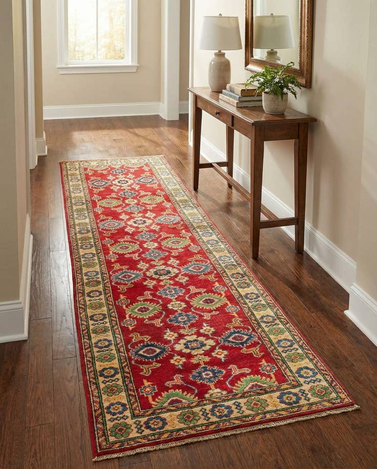 Detail image of 2' 8 x 9' 8 Hand Knotted Kazak Runner Rug