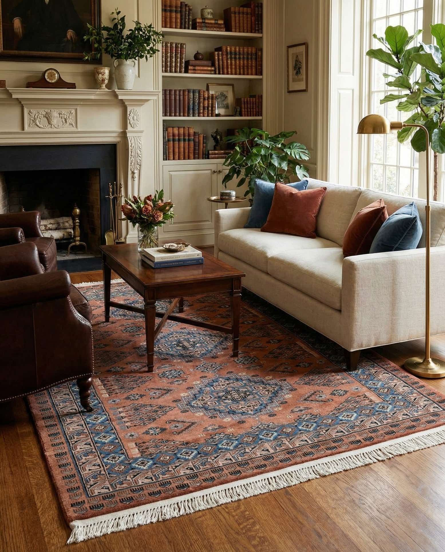 4' 3 x 6' Hand Knotted Bokhara Oriental Wool Rug