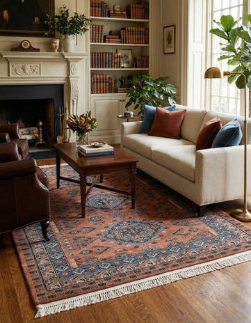4' 3 x 6' Hand Knotted Bokhara Oriental Wool Rug