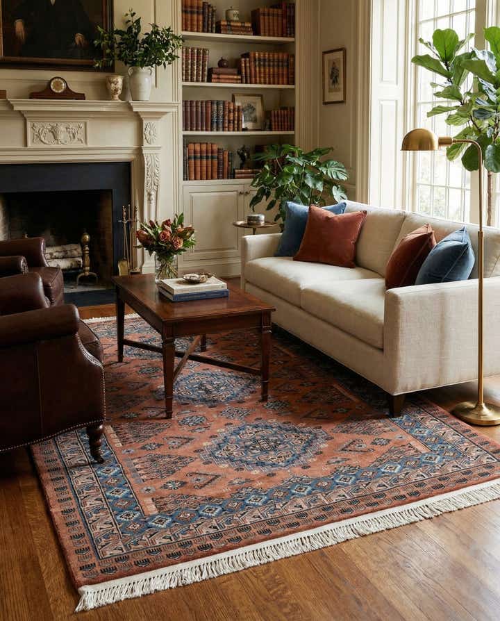 4' 3 x 6' Hand Knotted Bokhara Oriental Wool Rug