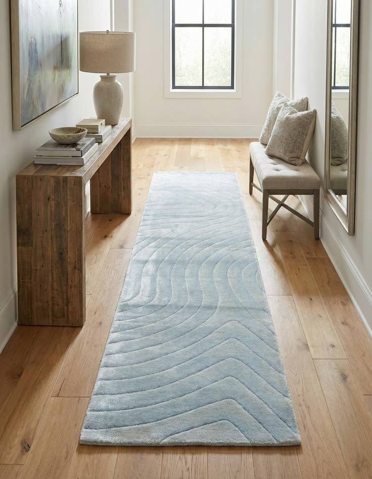 Detail image of 2' 7 x 9' 10  Hand Knotted Darya Wool Runner Rug