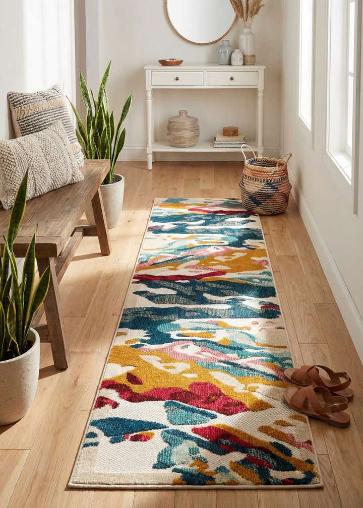 2' x 8' Easy-Clean Casablanca Indoor / Outdoor Runner Rug